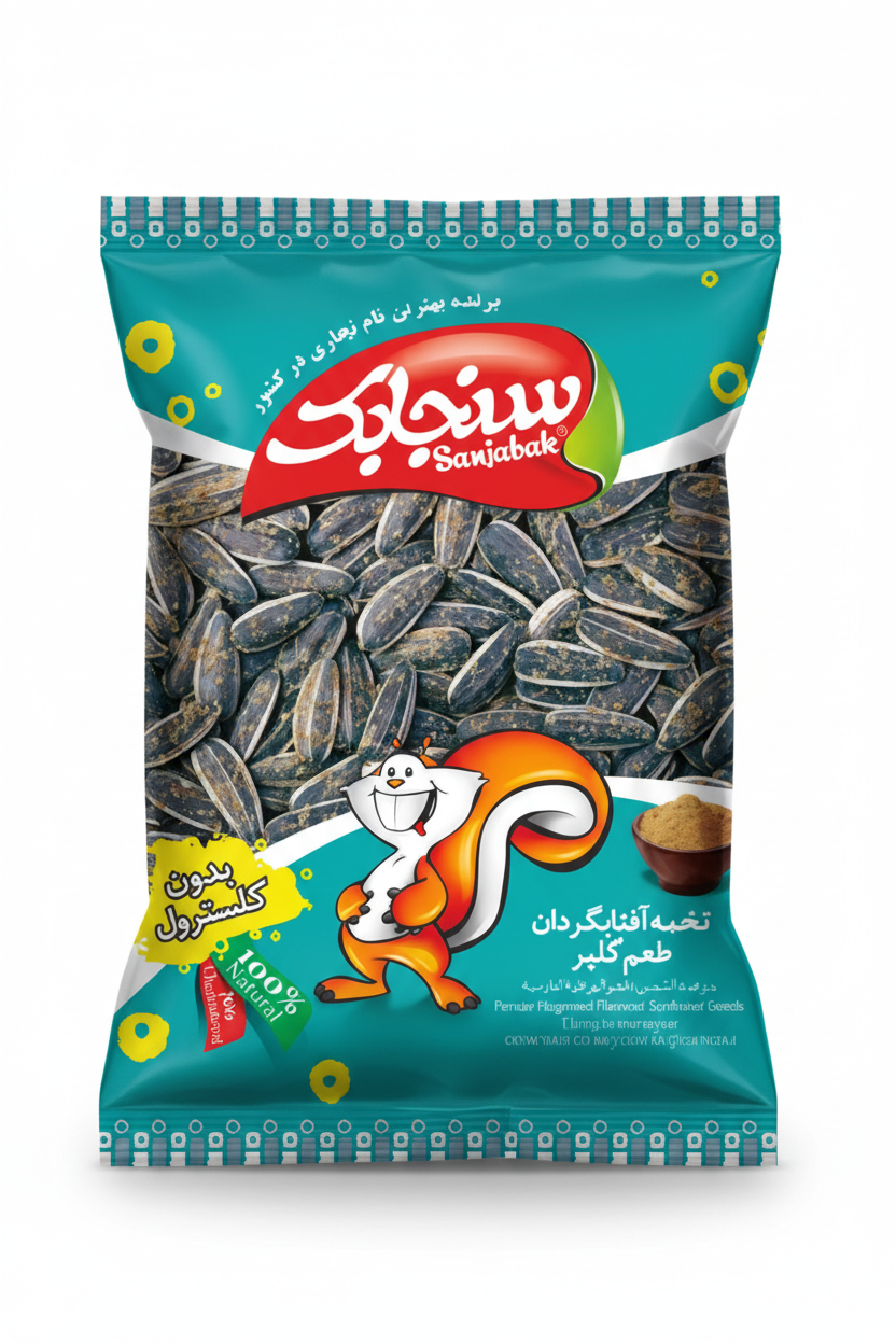 Sanjabak Seeds Golpar in teal snack bag