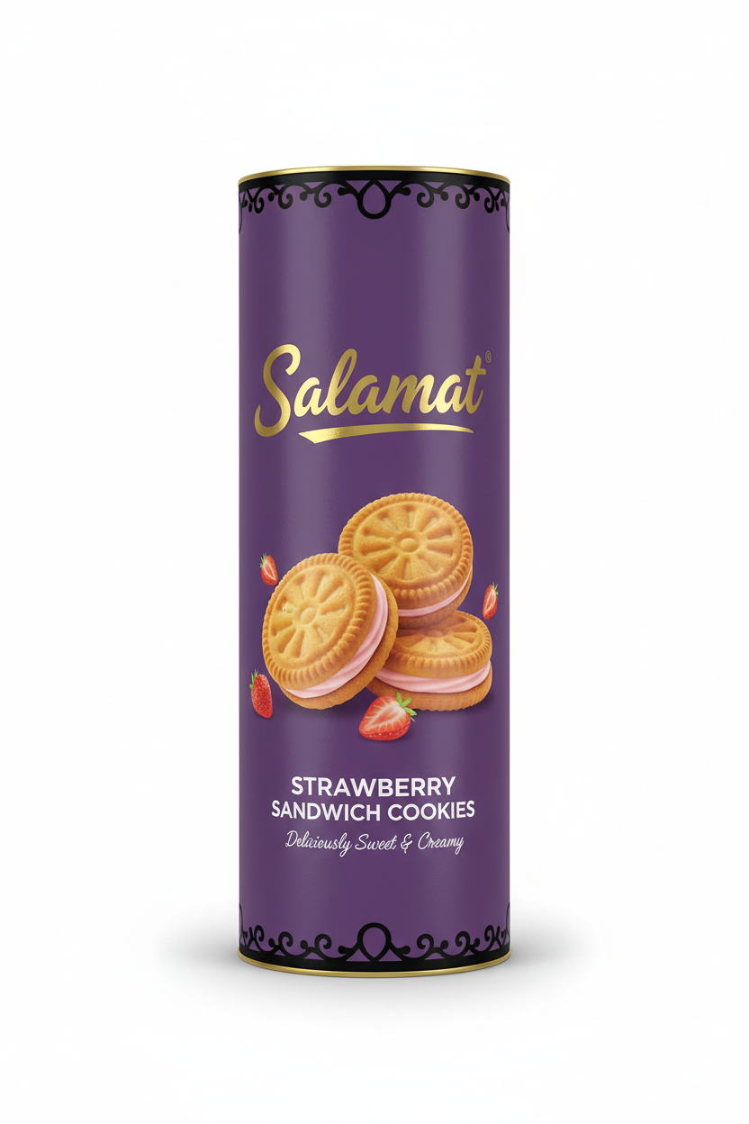 Salamat Strawberry Sandwich cookies enhanced